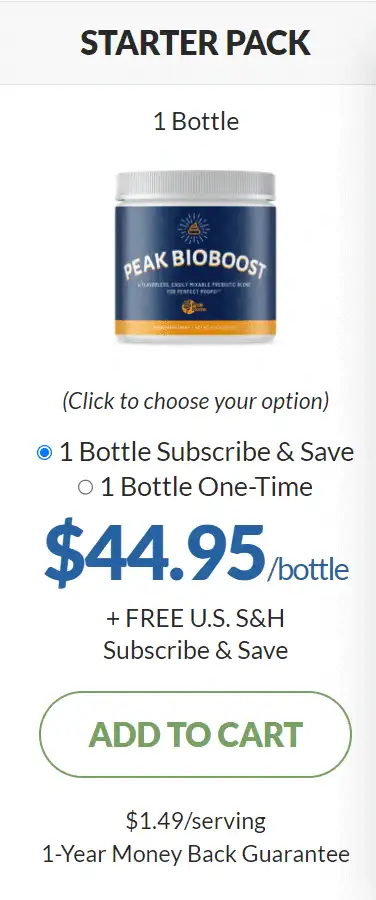 Peak Bioboost 1 bottle price